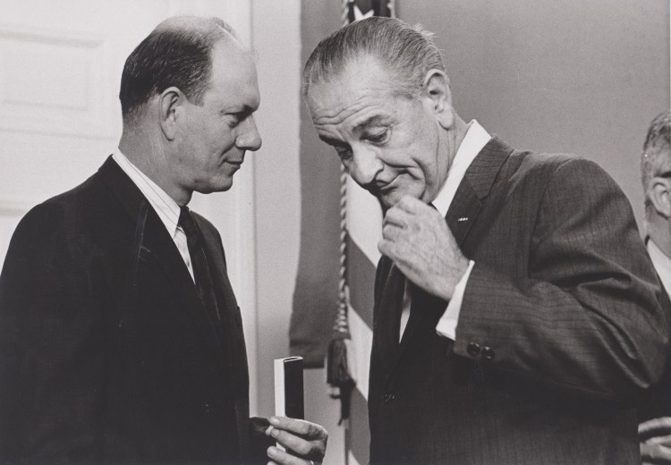 Secretary Boyd and President Johnson, year unknown. Photo courtesy of the Boyd family.